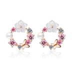 "Pendientes Florales Artesanales de Venecia"