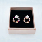 "Pendientes Florales Artesanales de Venecia"